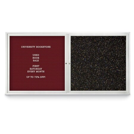 United Visual Products Corkboard, Amethyst/Gold, 60"x36" UV432HPLUS-GOLD-AMETHY